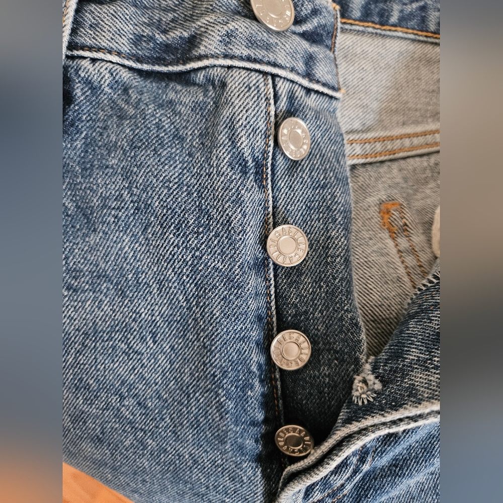 Agolde Classic Blue Denim Jeans - Picture 5 of 12